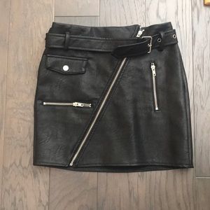 Faux Leather Skirt